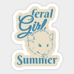 Feral Girl Summer Sticker